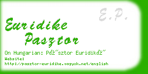 euridike pasztor business card